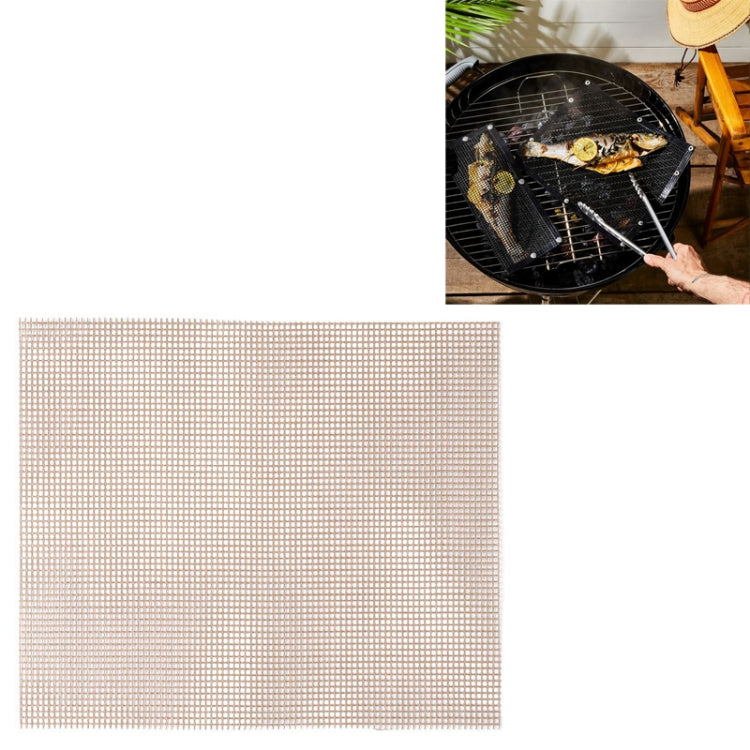 3 PCS Non-Stick Grid Sheet Teflon Barbecue Mat Grill Grid Mat, Size:33x40 cm