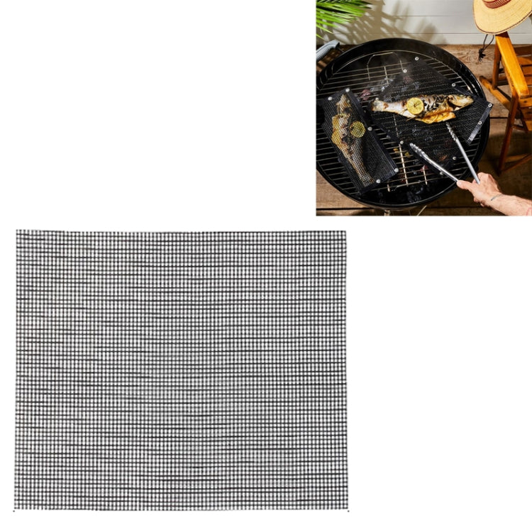 3 PCS Non-Stick Grid Sheet Teflon Barbecue Mat Grill Grid Mat, Size:36x42 cm