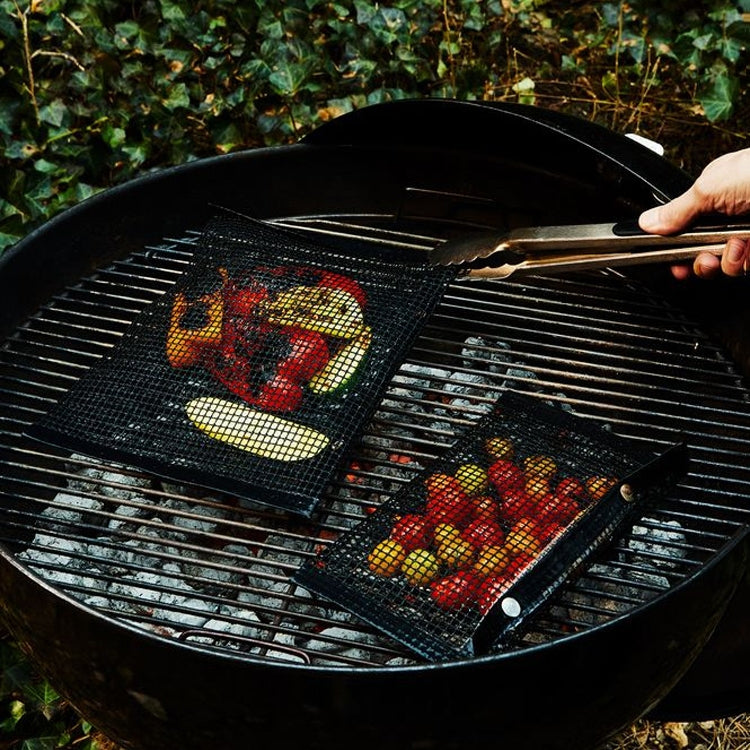 3 PCS Non-Stick Grid Sheet Teflon Barbecue Mat Grill Grid Mat, Size:36x42 cm