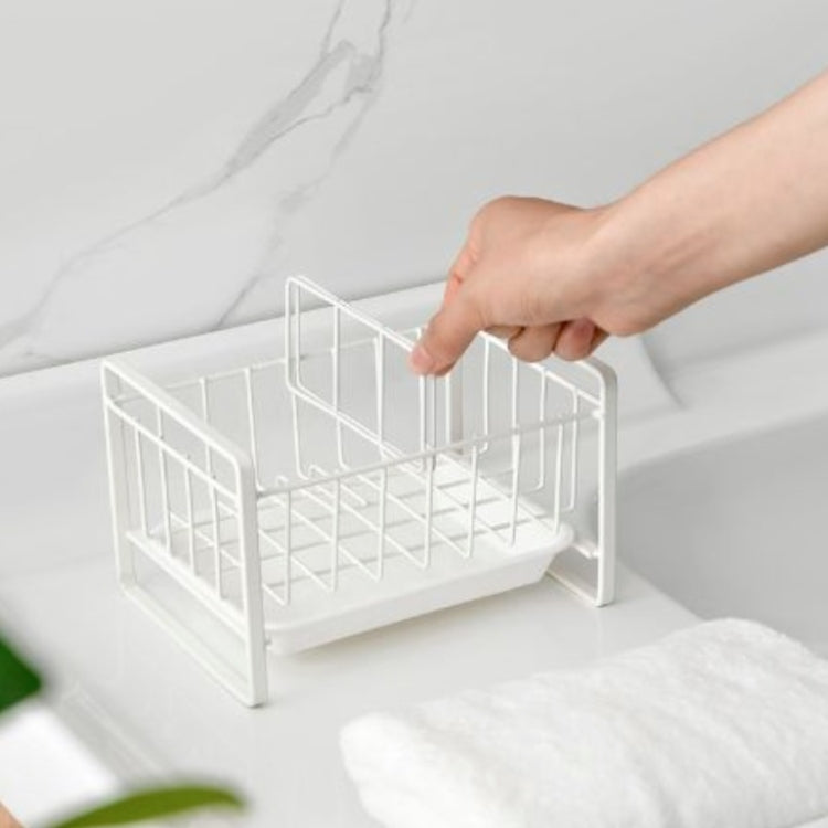 Bathroom Wrought Iron Shelf Sponge Wipe Drain Rack Household Storage Rack