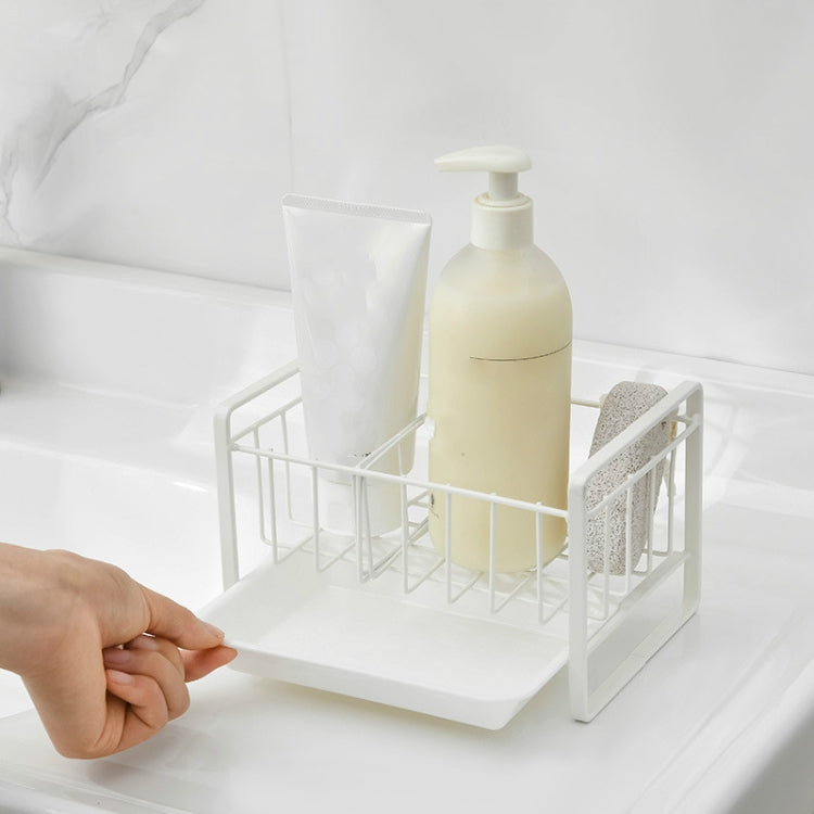 Bathroom Wrought Iron Shelf Sponge Wipe Drain Rack Household Storage Rack