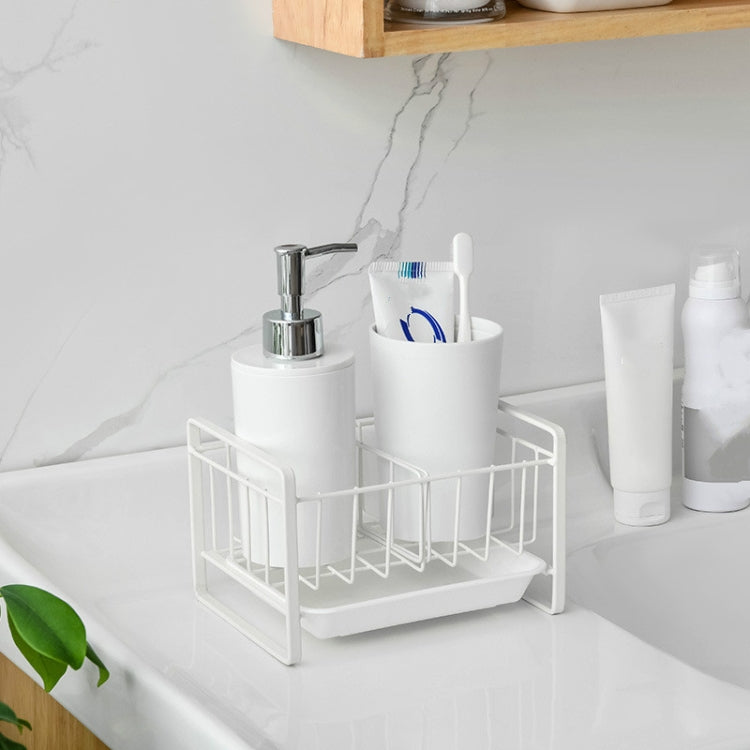 Bathroom Wrought Iron Shelf Sponge Wipe Drain Rack Household Storage Rack