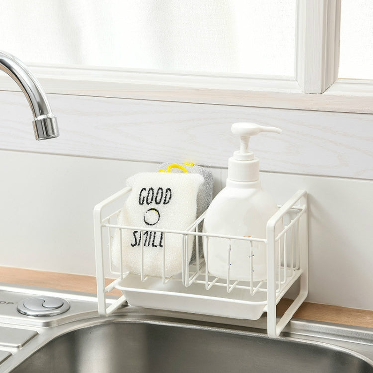 Bathroom Wrought Iron Shelf Sponge Wipe Drain Rack Household Storage Rack
