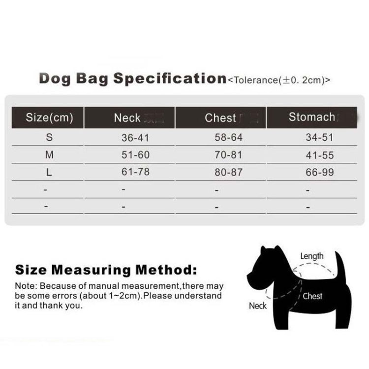 Self-Portable Backpack For Dogs Out Of The Backpack Breathable Mesh Pet Bag, Specification: M