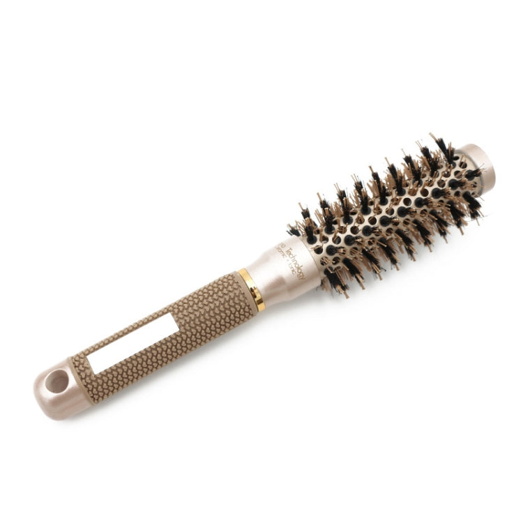 Ceramic Aluminium Hair Comb Round Brush with Nylon Bristle Professional Barber Styling Hair Brush