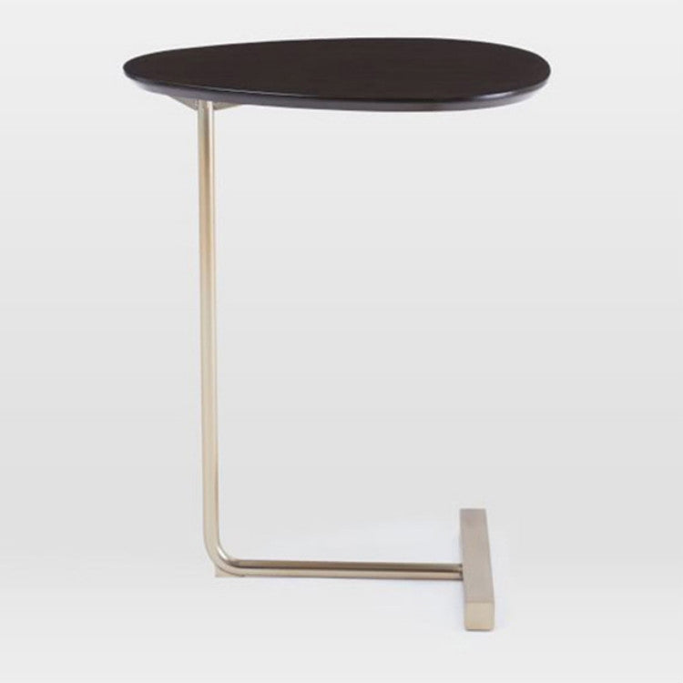 Small Coffee Table Modern Simplicity Bedside Table Nordic Style Iron Solid Wood Side Table Mini Creative Tea Table, Size:45*30*60cm