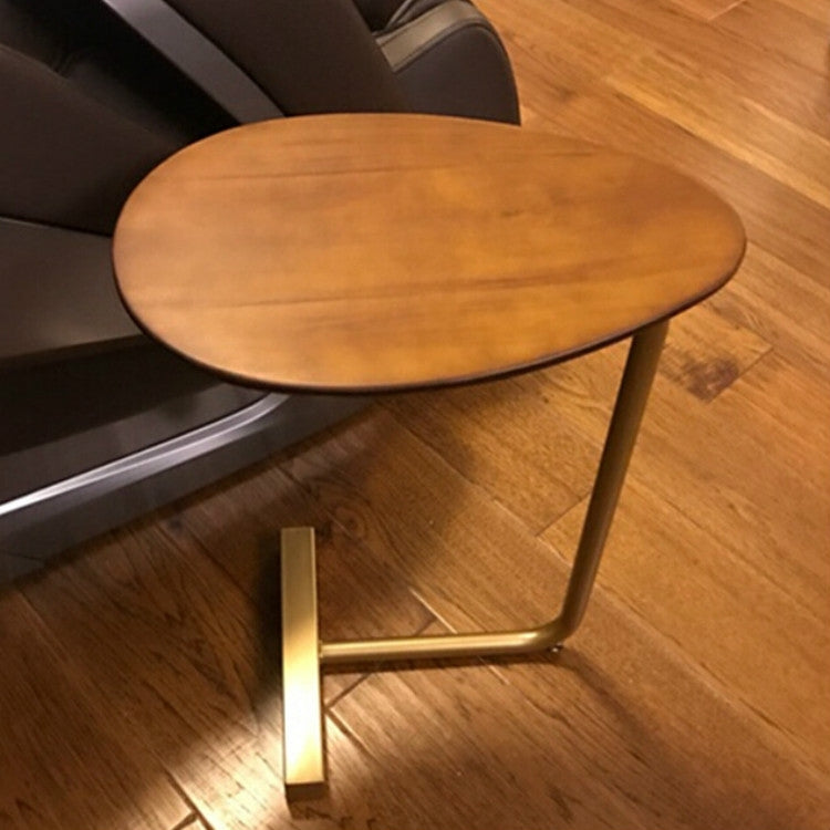 Small Coffee Table Modern Simplicity Bedside Table Nordic Style Iron Solid Wood Side Table Mini Creative Tea Table, Size:45*30*60cm