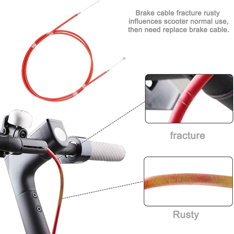 2 PCS For Xiaomi Mijia M365 Electric Scooter Rear Disc Brake Cable Brake Pipeline(Red)