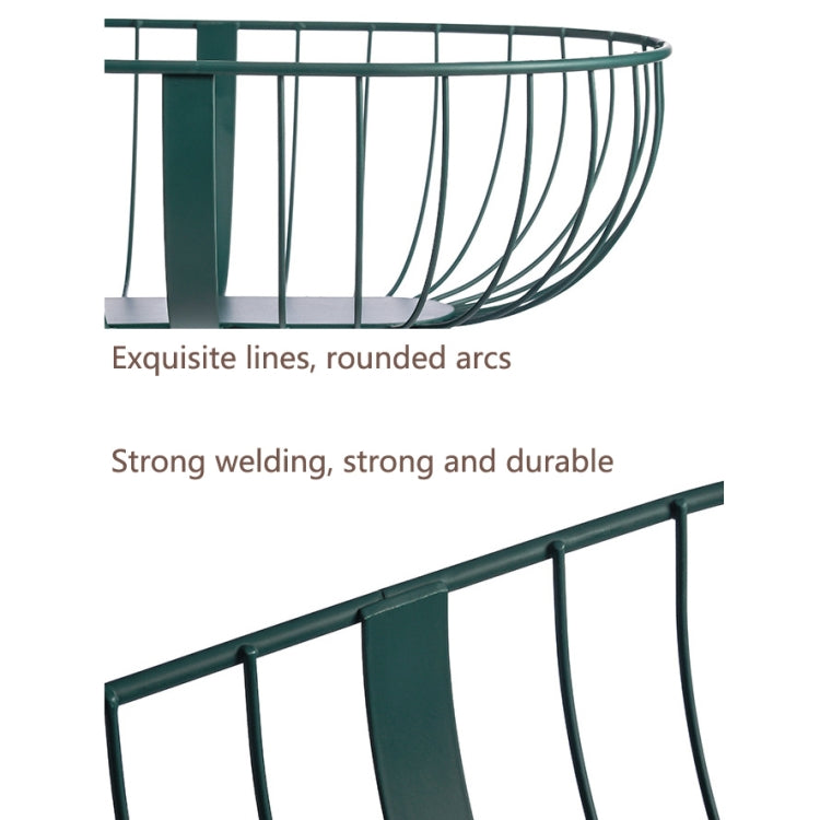 Wrought Iron Fruit Tray Hollow Home Coffee Table Snack Tray, Style:Golden