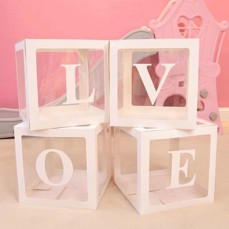 Wedding Birthday Party Decoration Transparent Letter Balloon Box