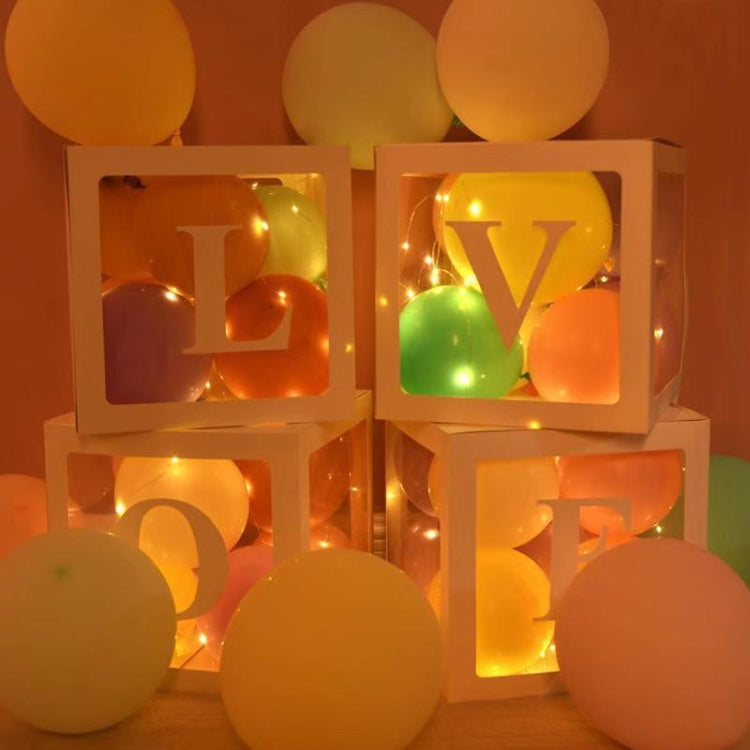 Wedding Birthday Party Decoration Transparent Letter Balloon Box