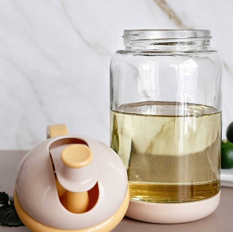 Large-Capacity Glass Hand-Held Oil Can Leak-Proof Seasoning Bottle Kitchen Supplies