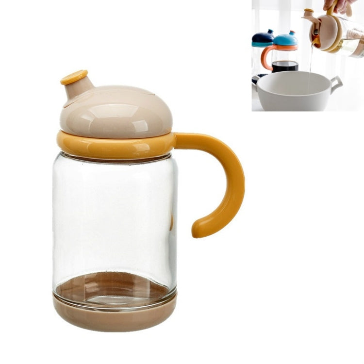 Large-Capacity Glass Hand-Held Oil Can Leak-Proof Seasoning Bottle Kitchen Supplies