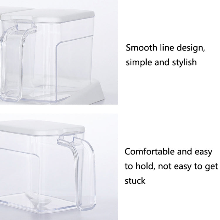 Kitchen Transparent Three-Grid Seasoning Box Set Seasoning Storage Box With Spoon