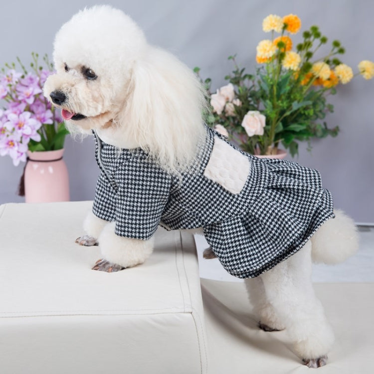 Doll Collar Plus Velvet Warm Pet Cat And Dog Woolen Cloth Princess Dress Without Leash, Size: S