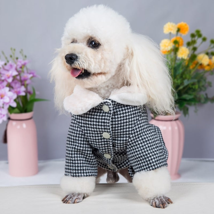 Doll Collar Plus Velvet Warm Pet Cat And Dog Woolen Cloth Princess Dress Without Leash, Size: S