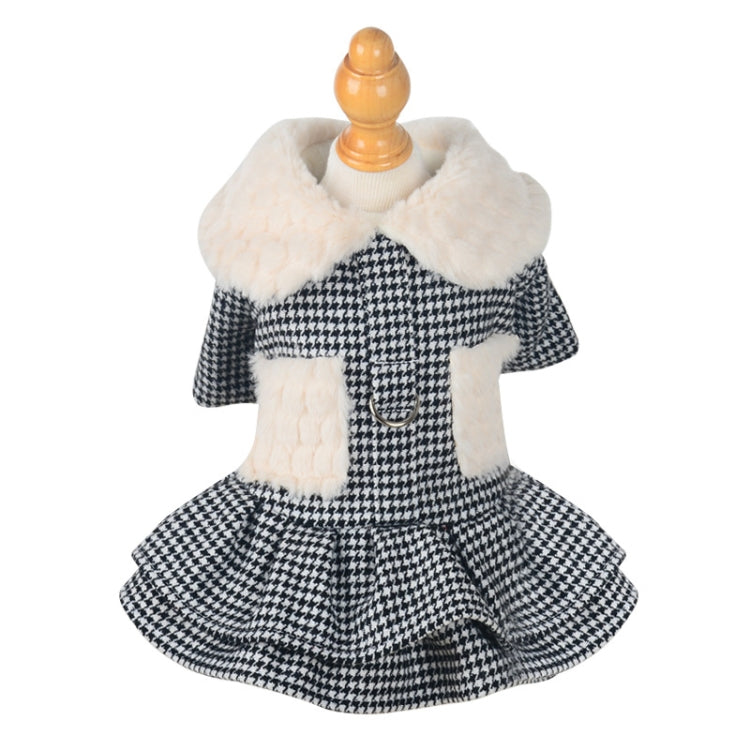 Doll Collar Plus Velvet Warm Pet Cat And Dog Woolen Cloth Princess Dress Without Leash, Size: XL