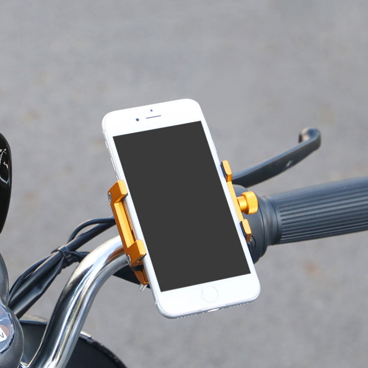 2 PCS Aluminum Alloy Bicycle Mobile Phone Holder Motorcycle Mobile Phone Navigation Bracket Electric Motorcycle Hand Rack