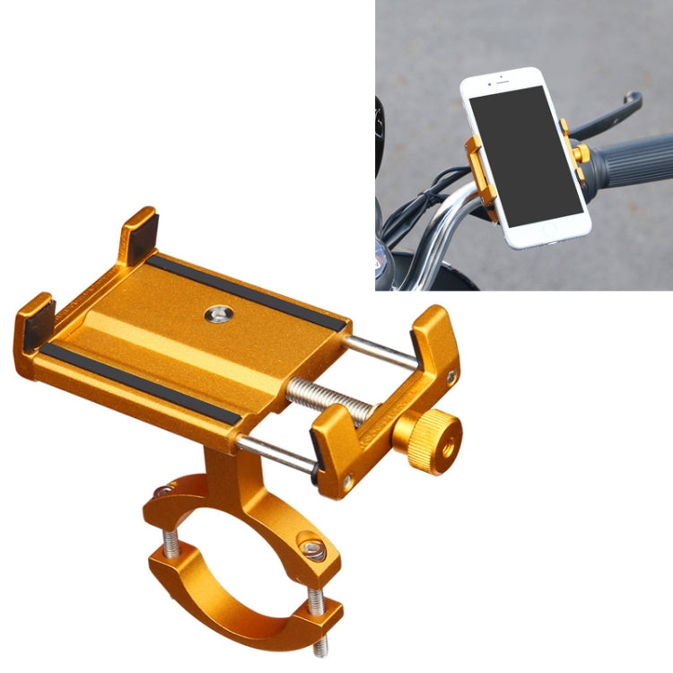 2 PCS Aluminum Alloy Bicycle Mobile Phone Holder Motorcycle Mobile Phone Navigation Bracket Electric Motorcycle Hand Rack