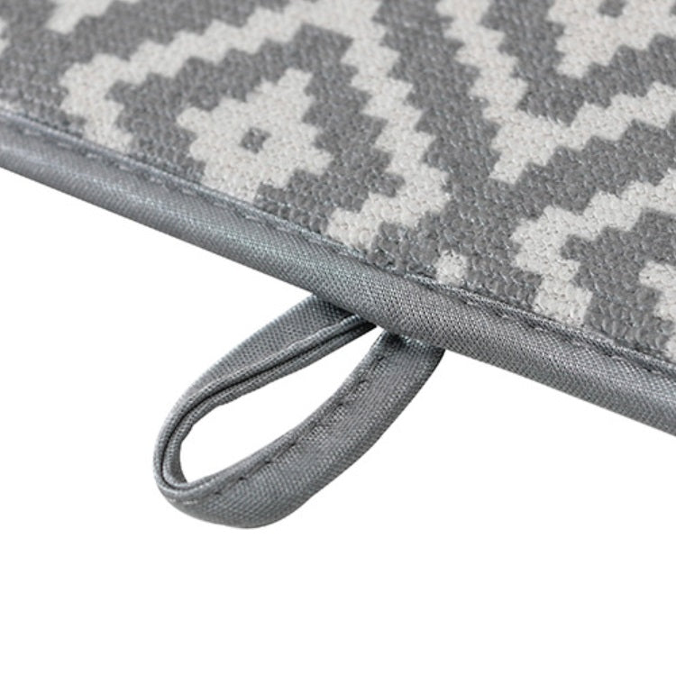 Kitchen Countertop Geometric Pattern Drain Pad Tableware Cutting Board Absorbent Pad(Grey)