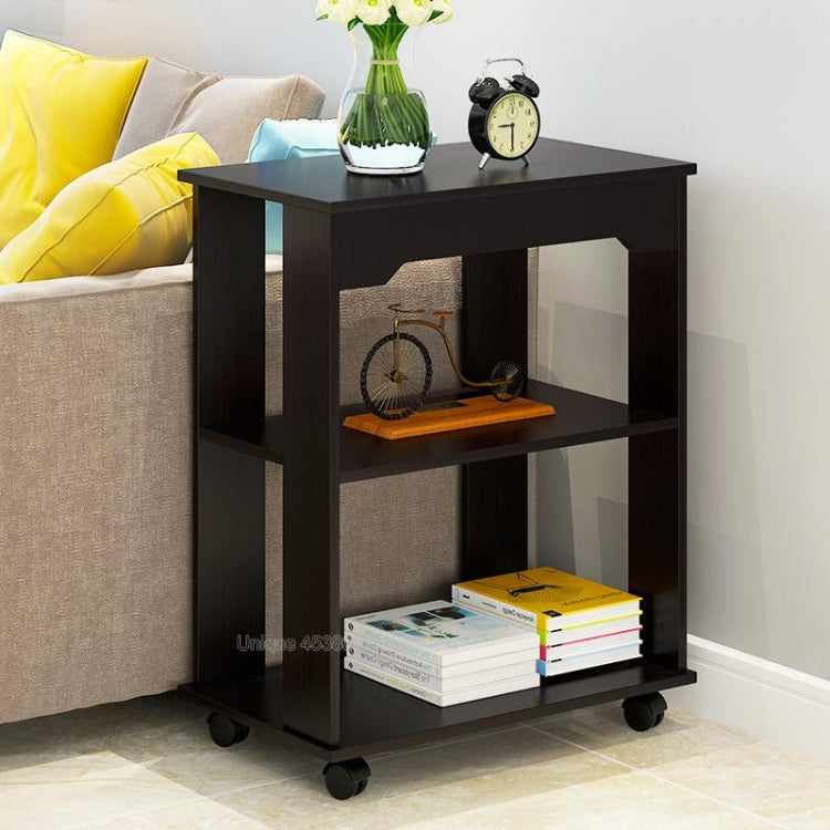 Modern Living Room Movable Corner Coffee Table Wood Side Cabinets Bedside Coffee Tea Table, Size:60x30x67cm