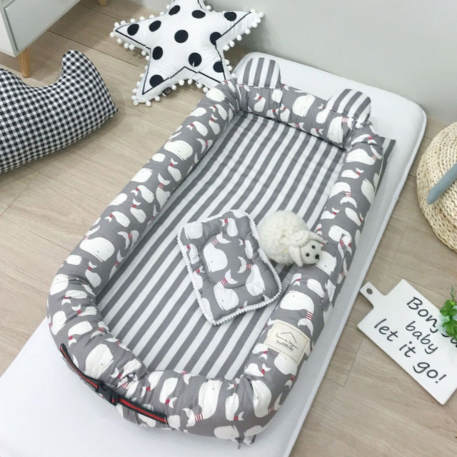 Simple Cartoon Cotton Infant Portable Mattress