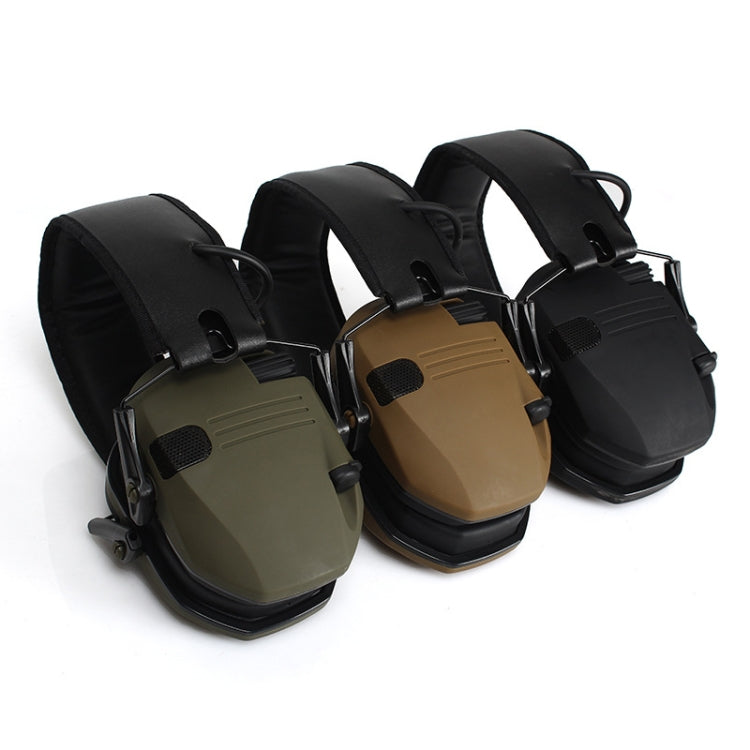 Outdoor Hunting Tactical Noise Cancelling Earphones Electronic Shooting Hearing Protection Foldable Earmuffs(Black)