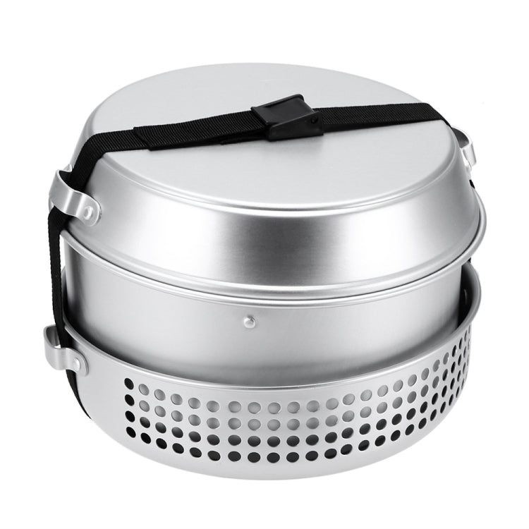 10-Piece Outdoor Alcohol Stove Cookware Set Portable Windproof Cookware Set 4-5 People Camping Boiler Set