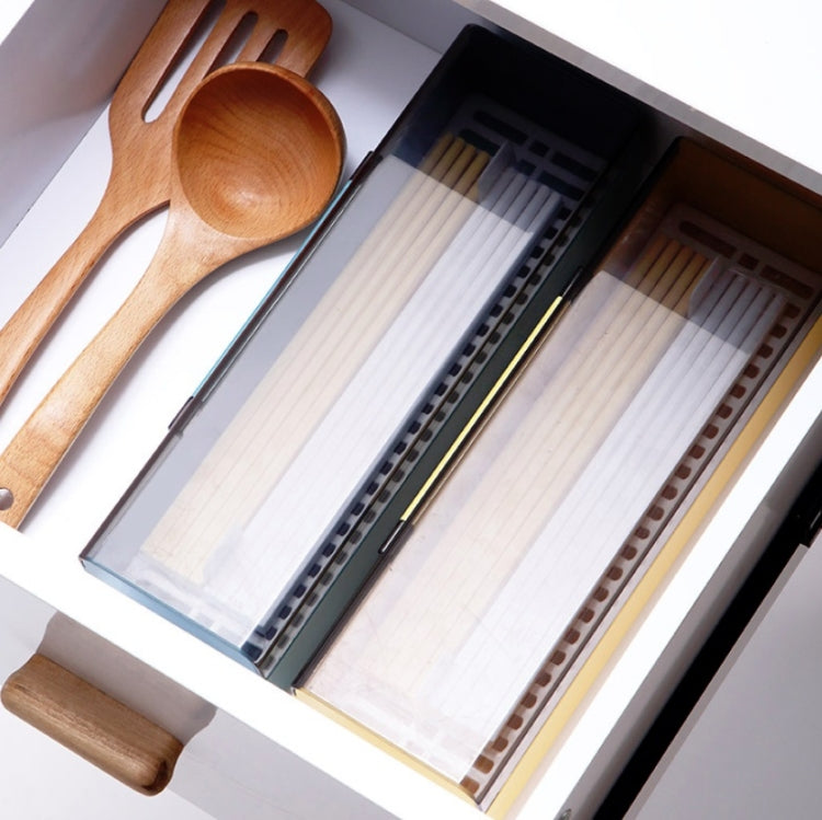2 PCS Household Kitchen Plastic Dust-Proof Drain Separator Chopstick Holder Storage Box