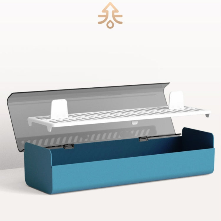 2 PCS Household Kitchen Plastic Dust-Proof Drain Separator Chopstick Holder Storage Box