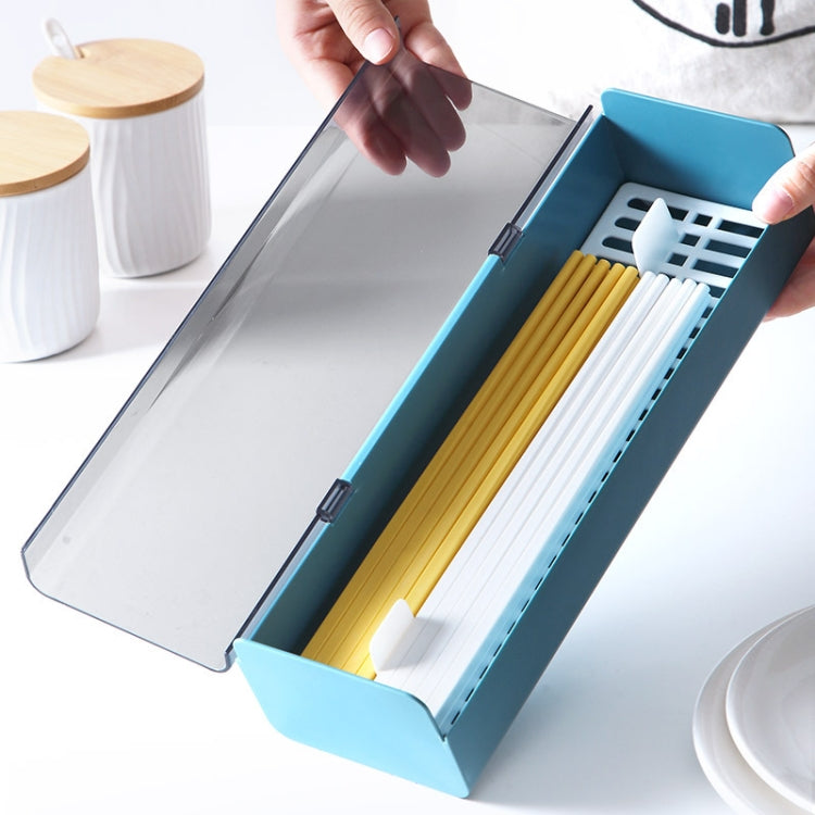 2 PCS Household Kitchen Plastic Dust-Proof Drain Separator Chopstick Holder Storage Box