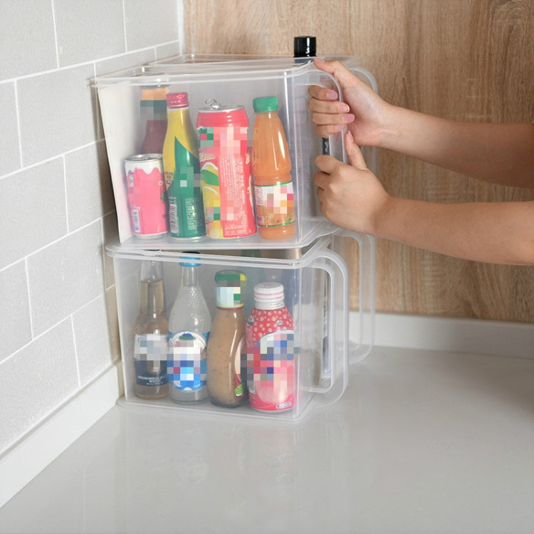 Cabinet Storage Box With Handle Kitchen Transparent Multifunctional Food Storage Box