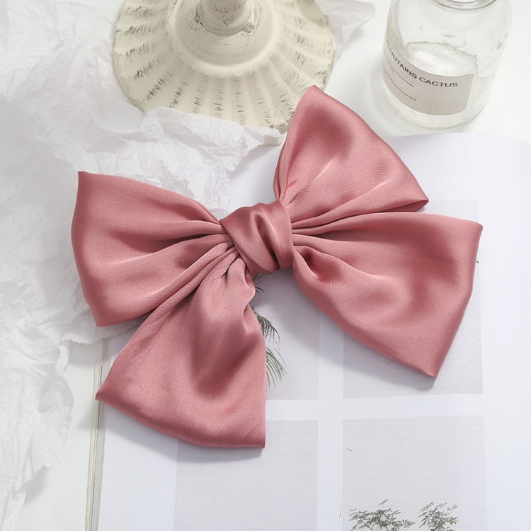 5 PCS Satin Bow Hairpin Back Head Hair Accessories, Colour: Light Purple