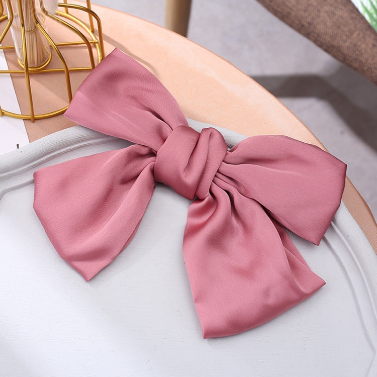 5 PCS Satin Bow Hairpin Back Head Hair Accessories, Colour: Light Purple