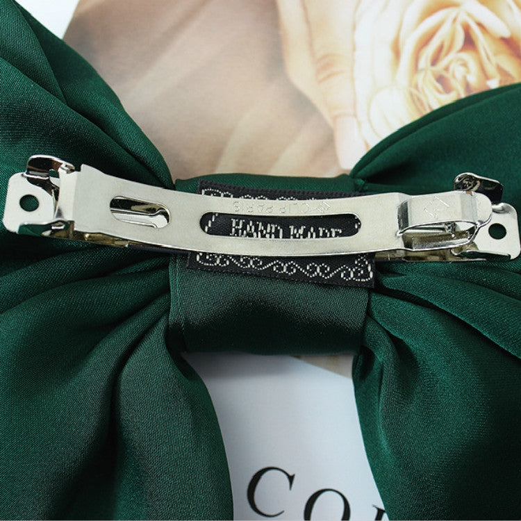 5 PCS Satin Bow Hairpin Back Head Hair Accessories, Colour: Black Wave Point