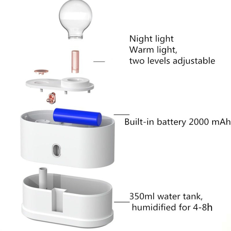 Qianxun Lamp 350ML Air Humidifier Household Mute Desktop Small USB Ultrasonic Air Purifier