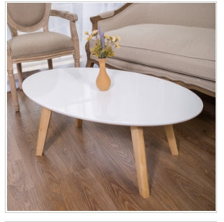 Cafe Tables Cafe Furniture Solid Wood Oval Coffee Table Sofa Side Table Assembly Desk