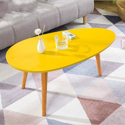 Cafe Tables Cafe Furniture Solid Wood Oval Coffee Table Sofa Side Table Assembly Desk