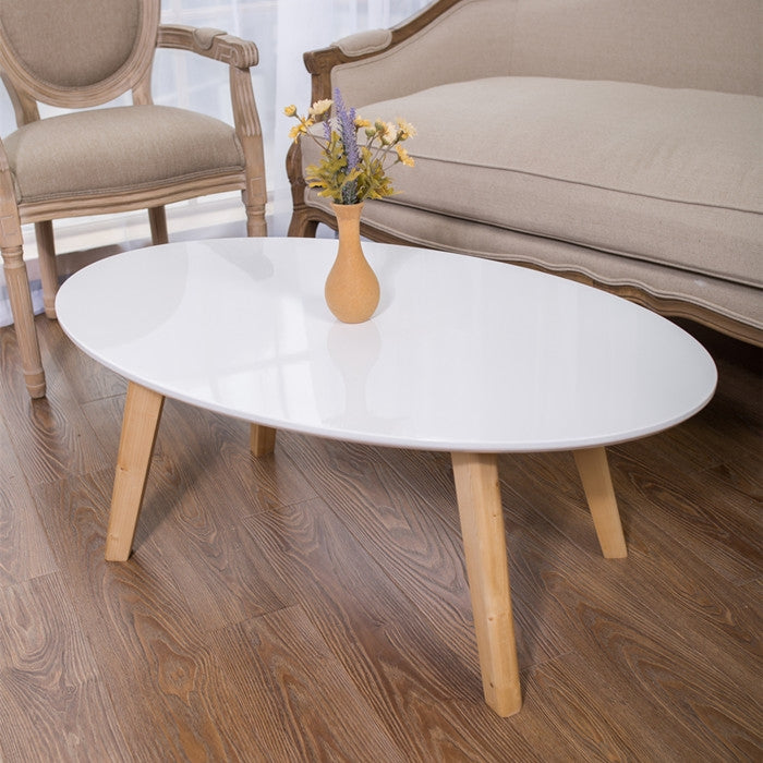 Cafe Tables Cafe Furniture Solid Wood Oval Coffee Table Sofa Side Table Assembly Desk