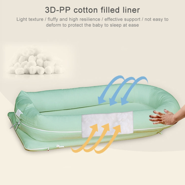 Portable Crib Play Siesta Sleep Bed Latex Mattress(Blue With Stents)