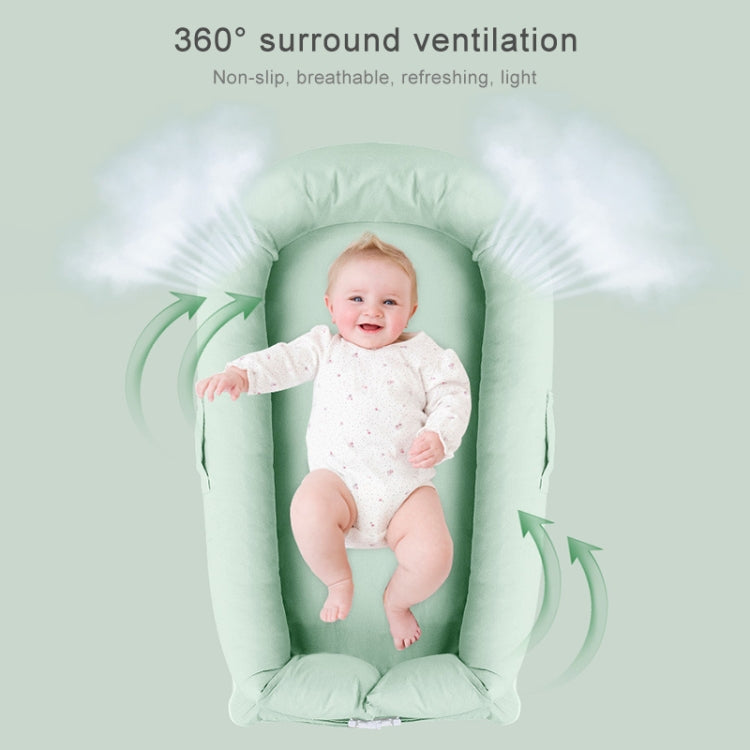 Portable Crib Play Siesta Sleep Bed Latex Mattress(Blue With Stents)