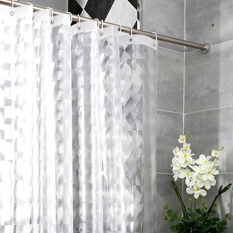 Bathroom EVA Shower Curtain 3D Translucent Thick Waterproof Mildew Sanitary Partition Curtain Shower Curtain, Size:1.2x2.2m