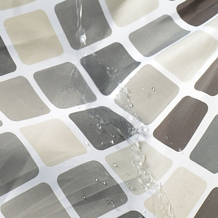 Waterproof And Mildew Curtain Plaid Texture Polyester Cloth Shower Curtain Bathroom Curtains, Size:150x180cm