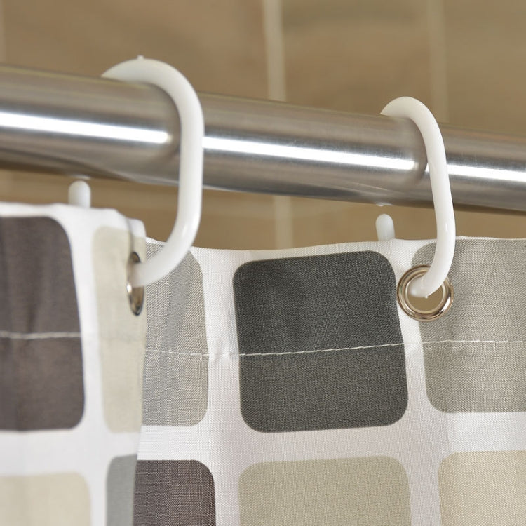 Waterproof And Mildew Curtain Plaid Texture Polyester Cloth Shower Curtain Bathroom Curtains, Size:120x200cm