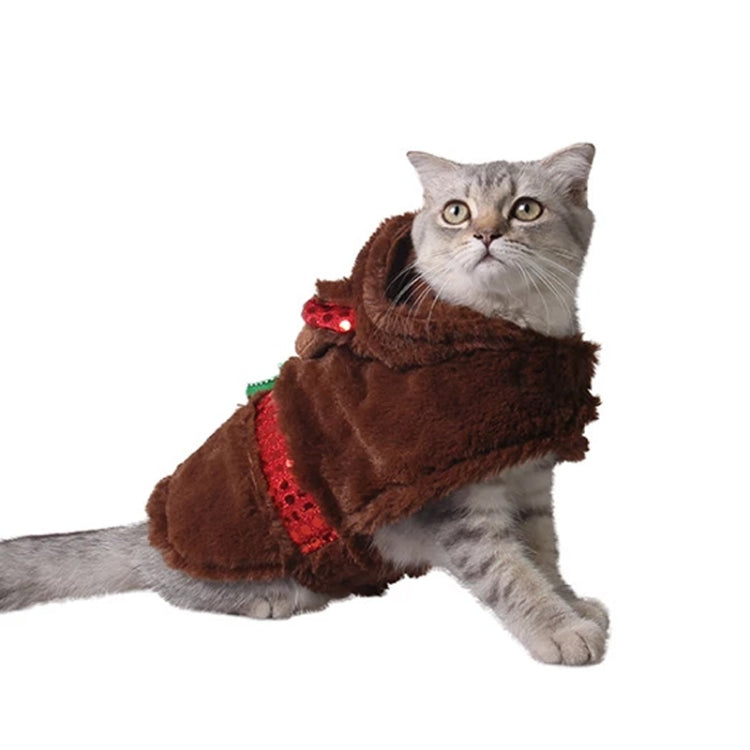 Pet Party Supplies Plush Warm Christmas Reindeer Winter Clothes, Size: XS