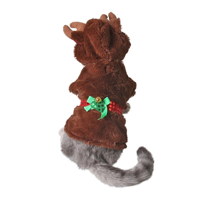 Pet Party Supplies Plush Warm Christmas Reindeer Winter Clothes, Size: XS