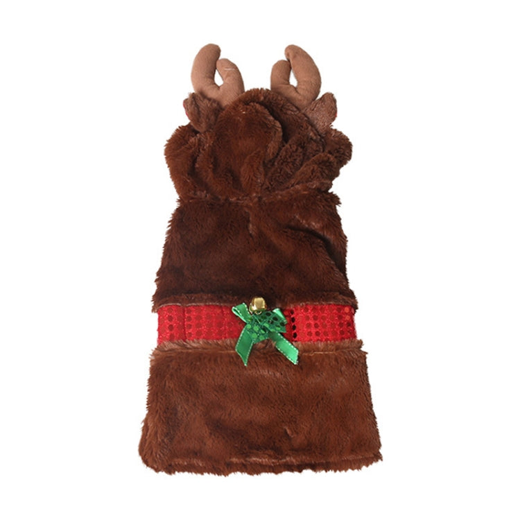 Pet Party Supplies Plush Warm Christmas Reindeer Winter Clothes, Size: L