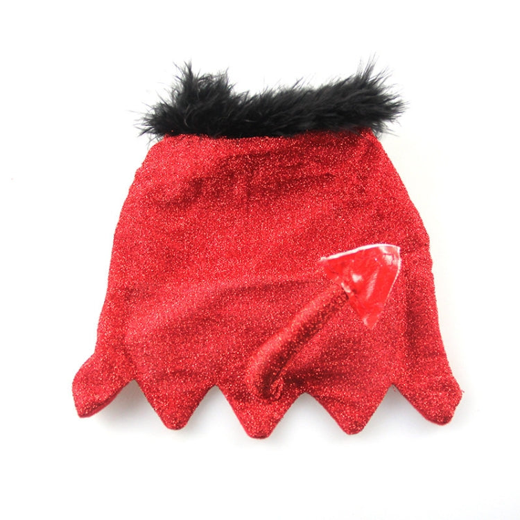 Pet Costume Holiday Warm Halloween Shiny Little Devil Tail Cloak, Size: M