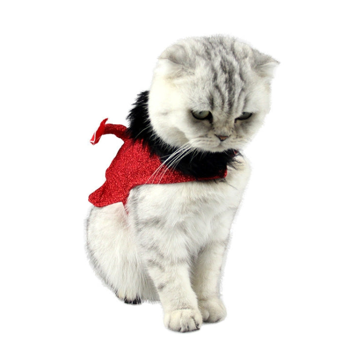 Pet Costume Holiday Warm Halloween Shiny Little Devil Tail Cloak, Size: L