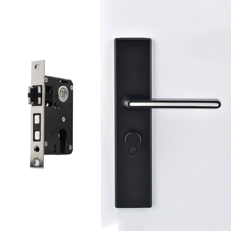 Indoor Black Silent Luminous Door Lock Aluminum Alloy Handle Lock, Specification: Mute Lock Body